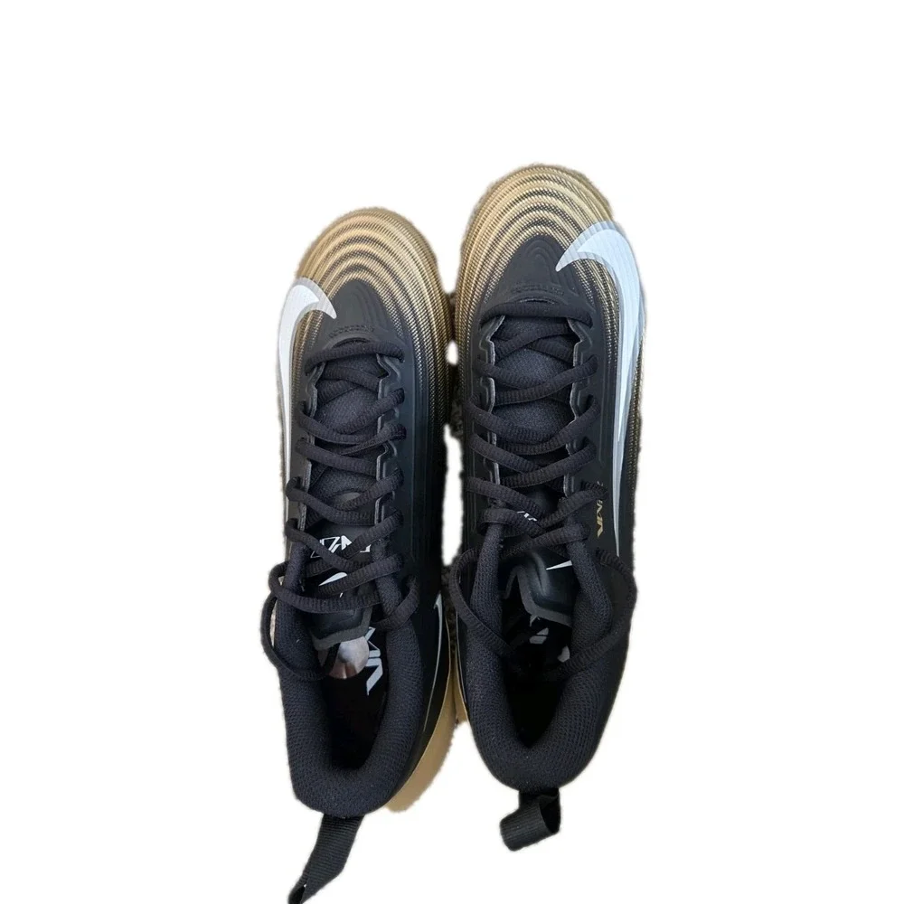 Nike‎ Vapor Speed 3 Football Shoes Cleats Black Gold FB3303-003 Men's Sz 8.5